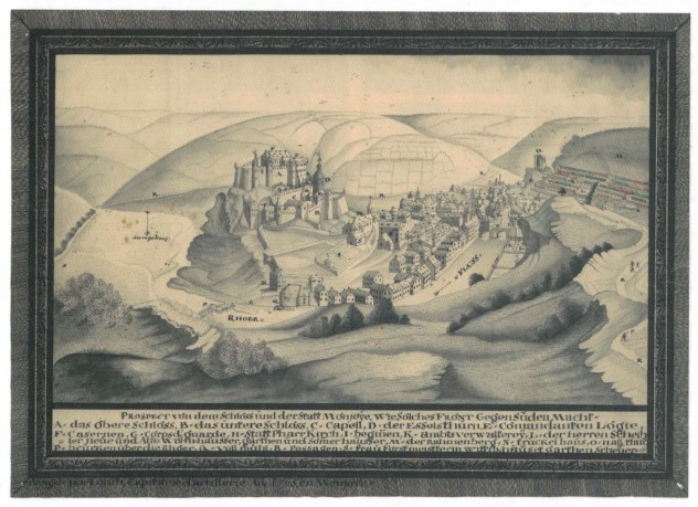 Joseph Laub: Burg und Stadt vom Ringsberg 1765